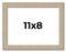 11x8 Thin Barnwood Picture Frame with UV-Resistant Acrylic & Acid Free Backing, Available in 2 Paint Finishes - Grey and Black